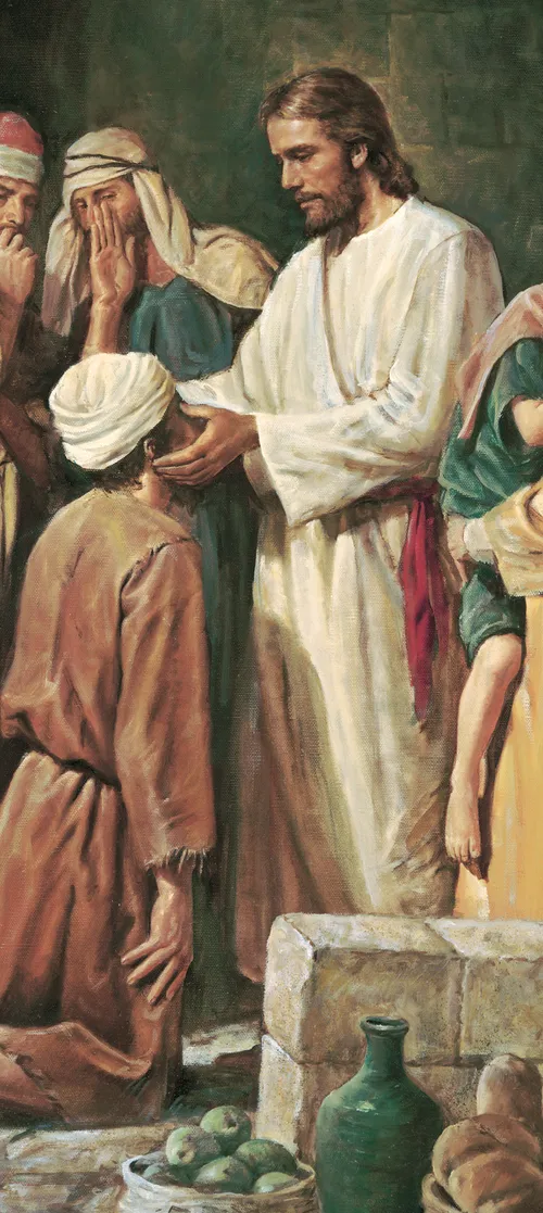 Jesus Christ healing blind man
