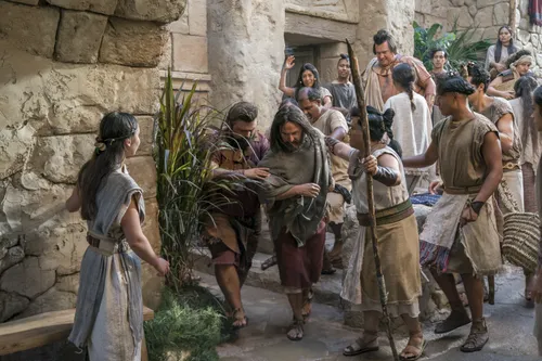 Abinadi is bound and taken captive as he teaches a small group of listeners.