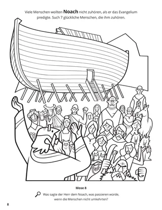 Noah Preached the Gospel coloring page
