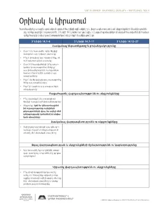 ուսուցման թերթիկ, Օրինակ  և կիրառում