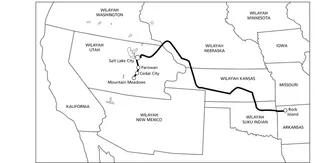 peta, bagian barat AS