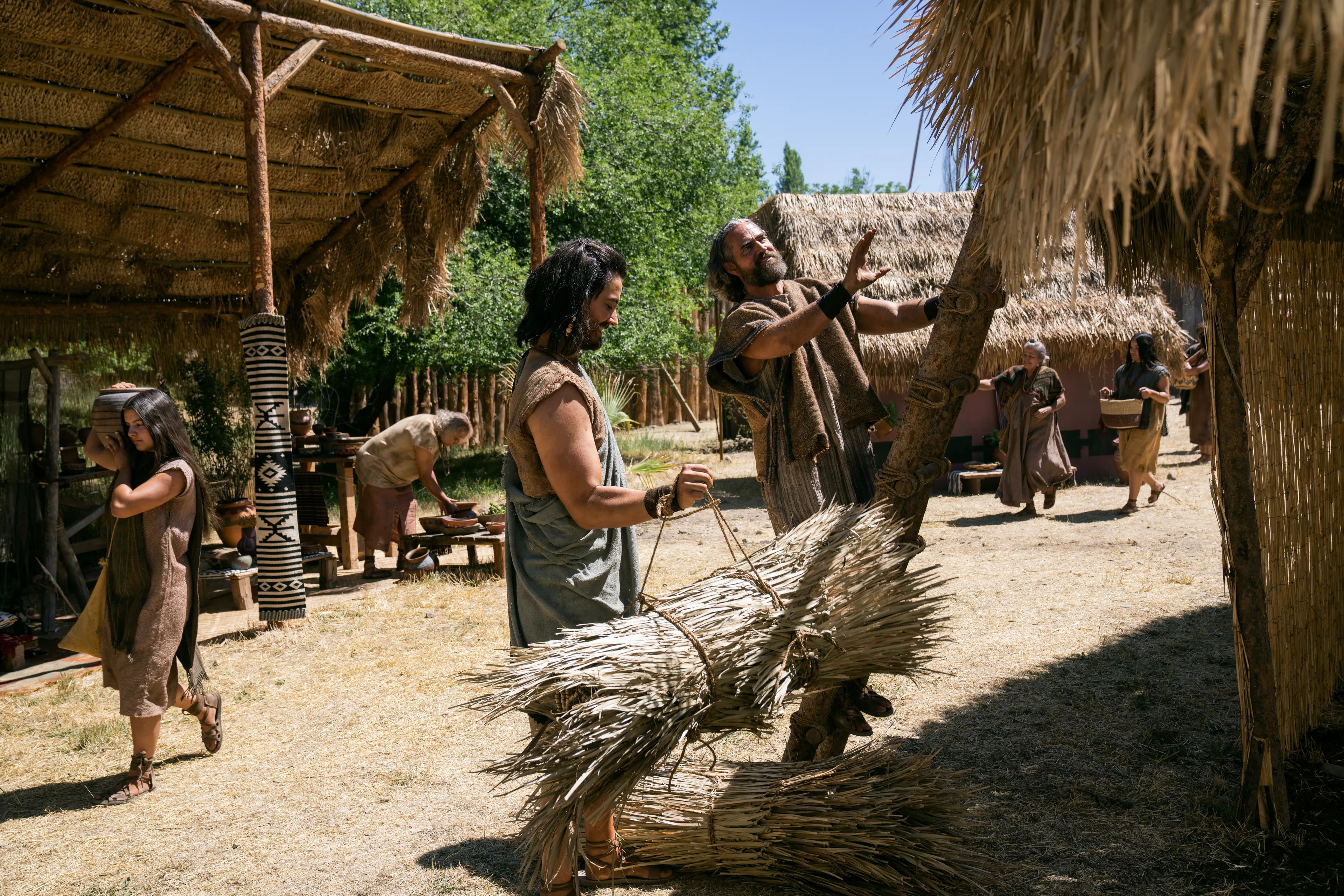 The people of Alma labor exceedingly in the Land of Helam, building buildings and tilling the ground.