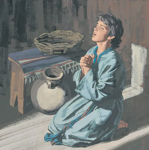 young Jesus praying
