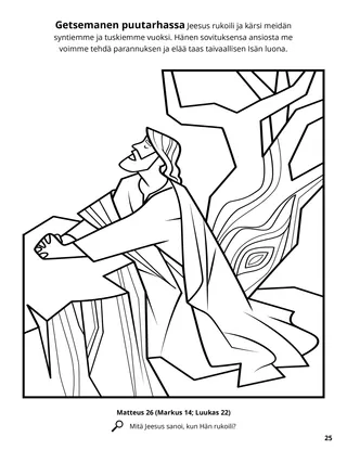 Gethsemane coloring page