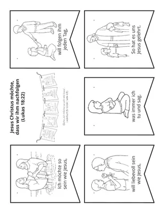 Seite mit der Aktivität: Ich möchte so sein wie Jesus