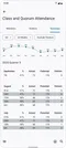 Class and Quorum Attendance Summary - Member Tools App