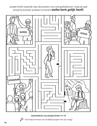 Joseph Smith Wanted to Know Which Church Was Right coloring page