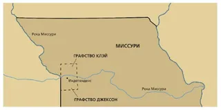 карта, северная часть штата Миссури