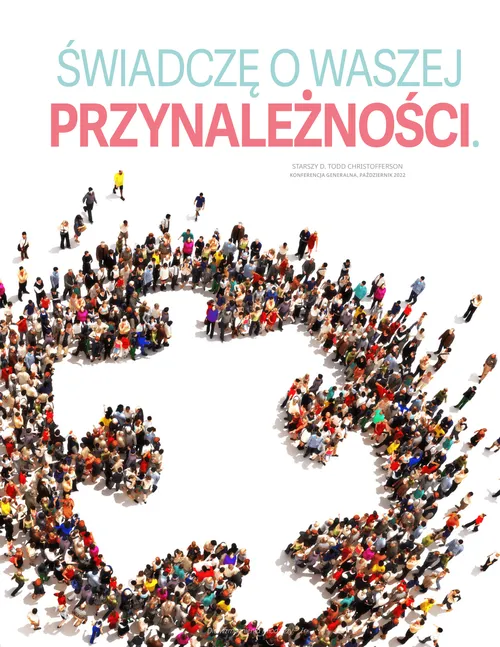 Plakat z cytatem z wypowiedzi Starszego Christoffersona