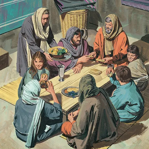 family eating a meal together