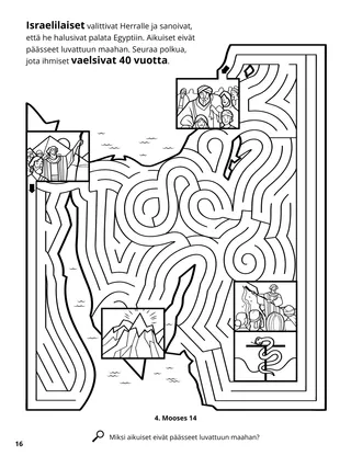 Forty Years in the Wilderness coloring page