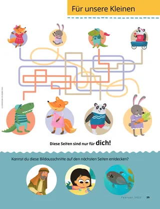 simple maze to match baby animals with grown up animals