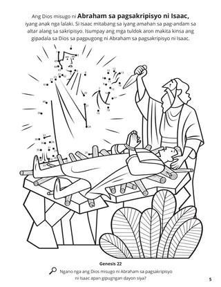 Abraham and Isaac coloring page