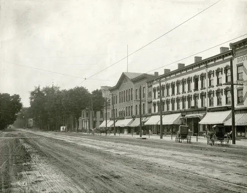 street view with storefronts