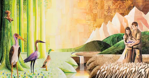 Adam and Eve outside the Garden of Eden