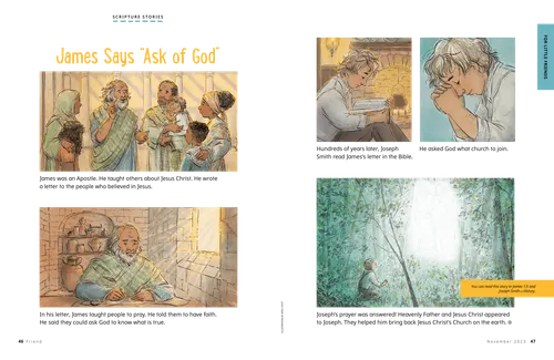 Story PDF of James teaching and Joseph Smith praying