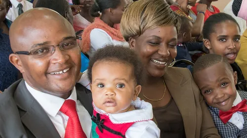 family in congregation