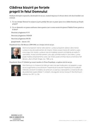 Clădirea bizuirii pe forțele proprii în felul Domnului