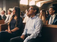 A man visiting church for the first time