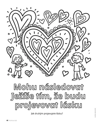 omalovánka – děti a velká srdce