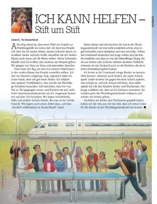 helping out, one pencil at a time