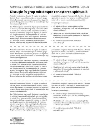 foaie de prezentare a învățătorului