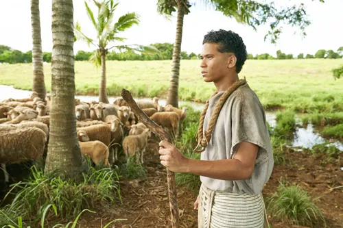 A servant of King Lamoni watches over the flocks near the waters of Sebus in the land of Ishmael.