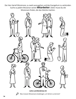 Missionaries Sent Two by Two coloring page