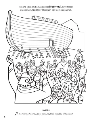 Noah Preached the Gospel coloring page