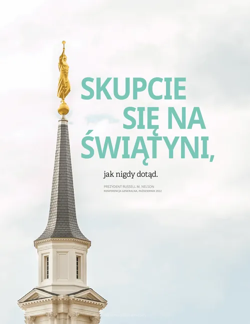 Plakat z cytatem z wypowiedzi Prez. Nelsona