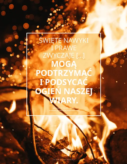 Plakat z cytatem z wypowiedzi Starszego Lunda