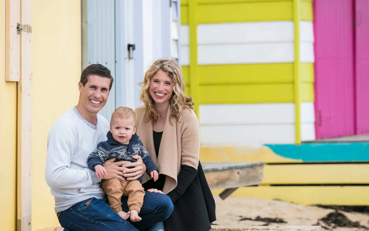 Steve and Whitney walk down the beach with their son and explain how the Book of Mormon helps them