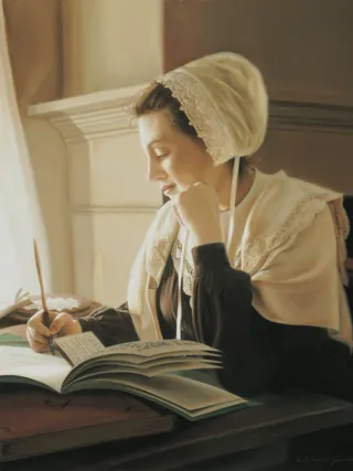 Emma studying scriptures