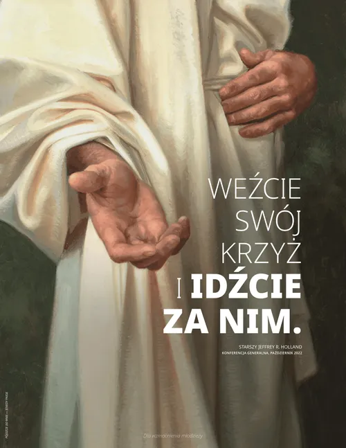 Plakat z cytatem z wypowiedzi Starszego Hollanda