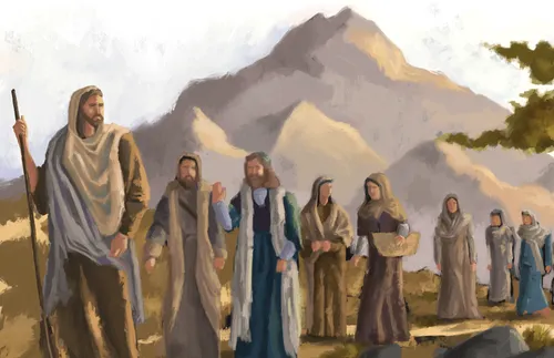 people following Jesus