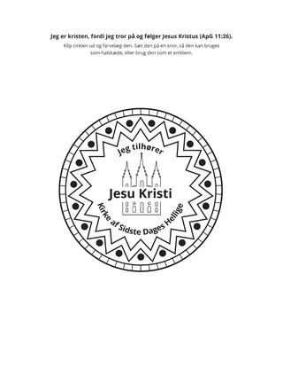 aktivitetsside: Jeg er kristen, fordi jeg tror på og følger Jesus Kristus