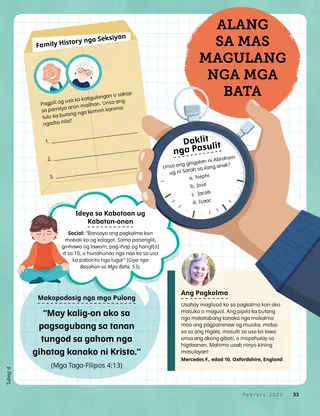 Page from the February 2022 Friend Magazine.