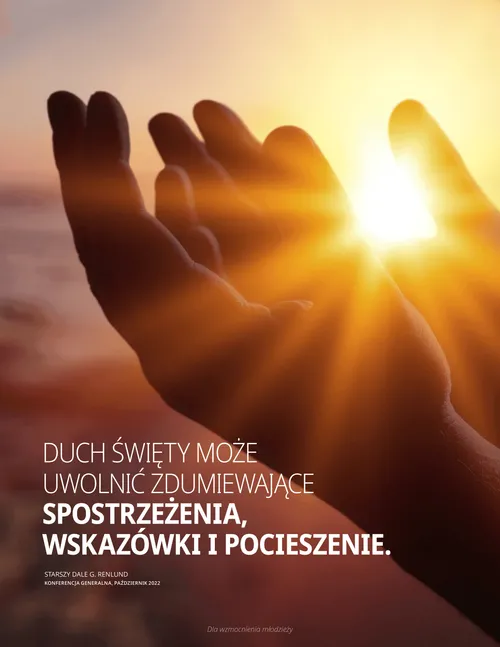 Plakat z cytatem z wypowiedzi Starszego Renlunda