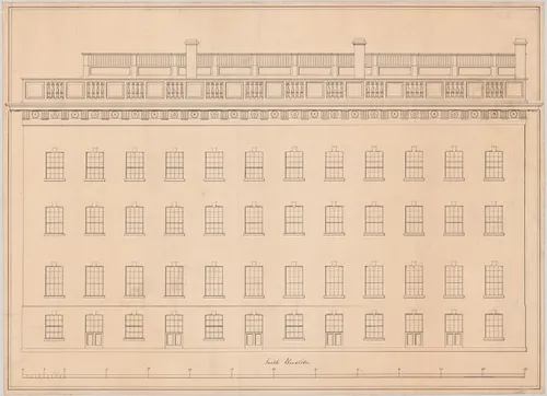 Architectural drawing of the Nauvoo House.