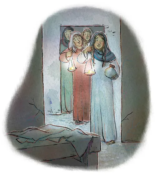 women visiting Jesus’s tomb