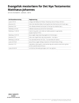 Doctrinal Master - Matthew - John