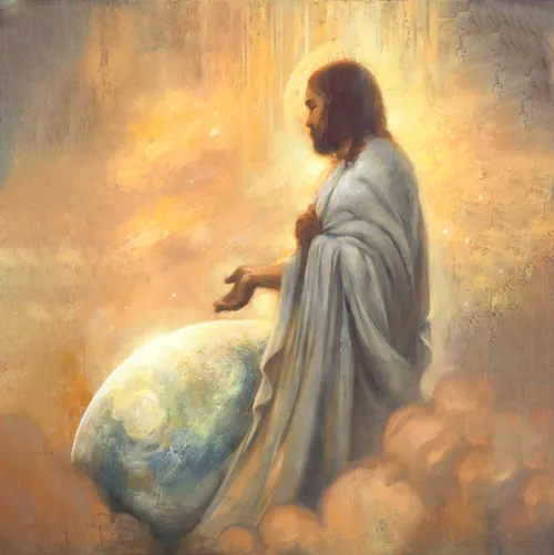 the Lord creating the earth