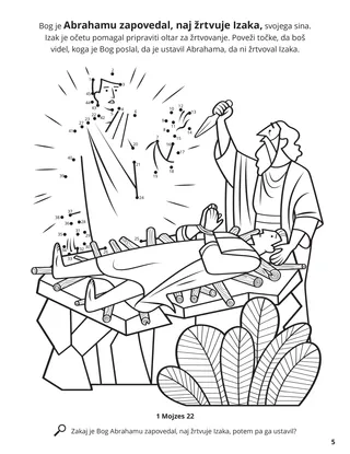 Abraham and Isaac coloring page