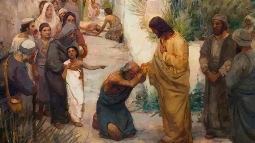 Christ healing a man