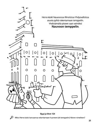 Nauvoo Temple Construction coloring page