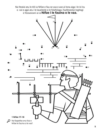 Nephi Built a Boat coloring page