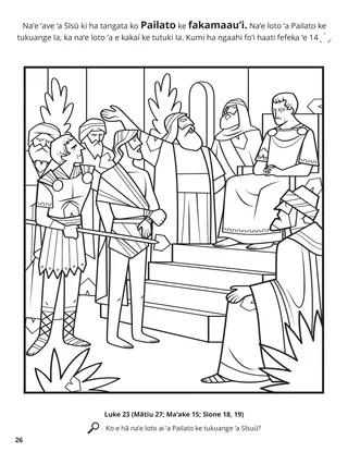 Jesus’s Trial before Pilate coloring page