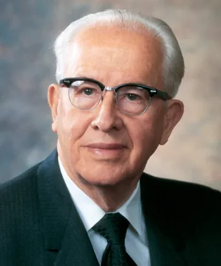 Head and shoulders portrait of Ezra Taft Benson