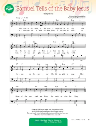 Music: Samuel Tells of the Baby Jesus