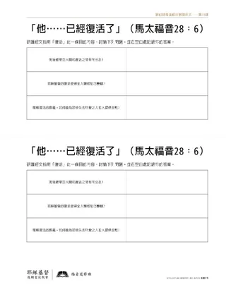 講義，祂已復生